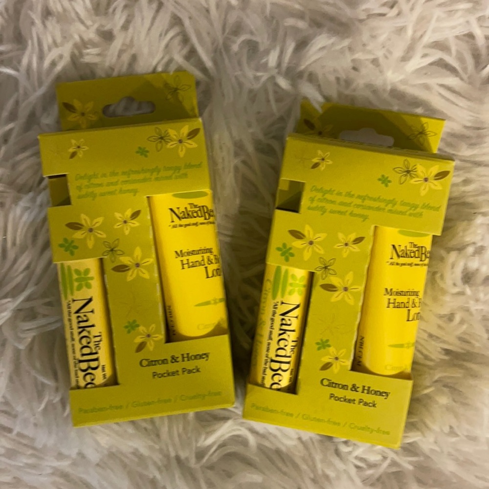 The Naked Bee Gift Set Pocket Pack Citron & Honey 2 pack lot